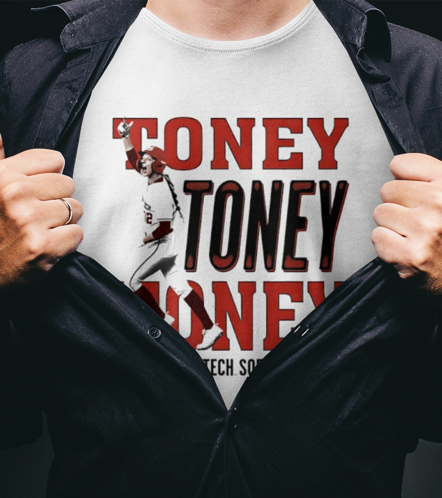 Toney Texas Tech Softball Player Victory Pose T-Shirt