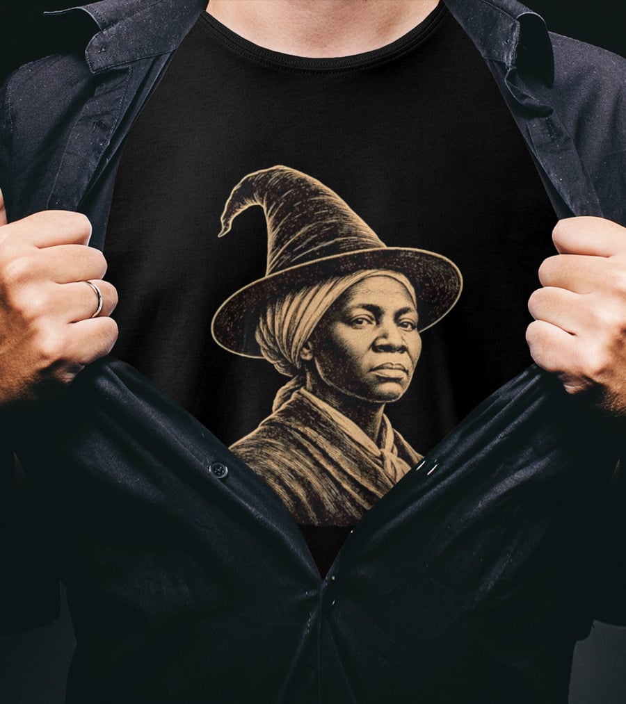 Wizard Hat Harriet Tubman Magic Historical Fusion T-Shirt