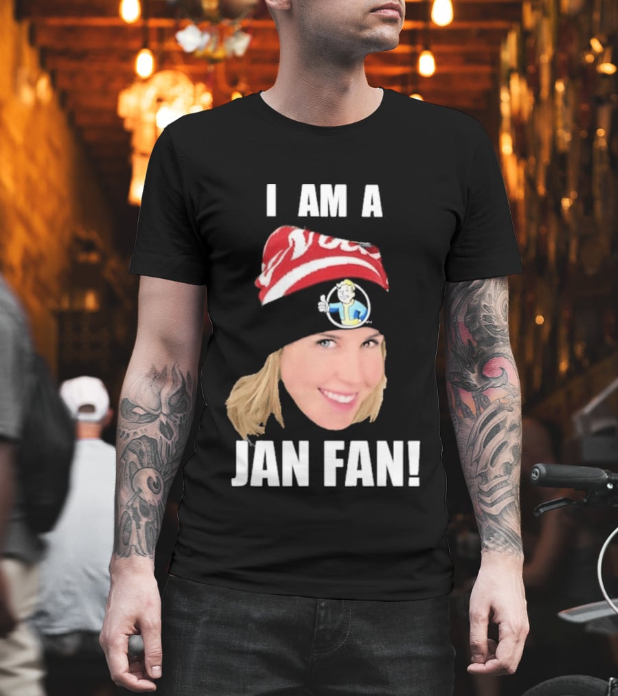 I Am A Jan Fan Face With Red Hat And Iconic Game T-Shirt