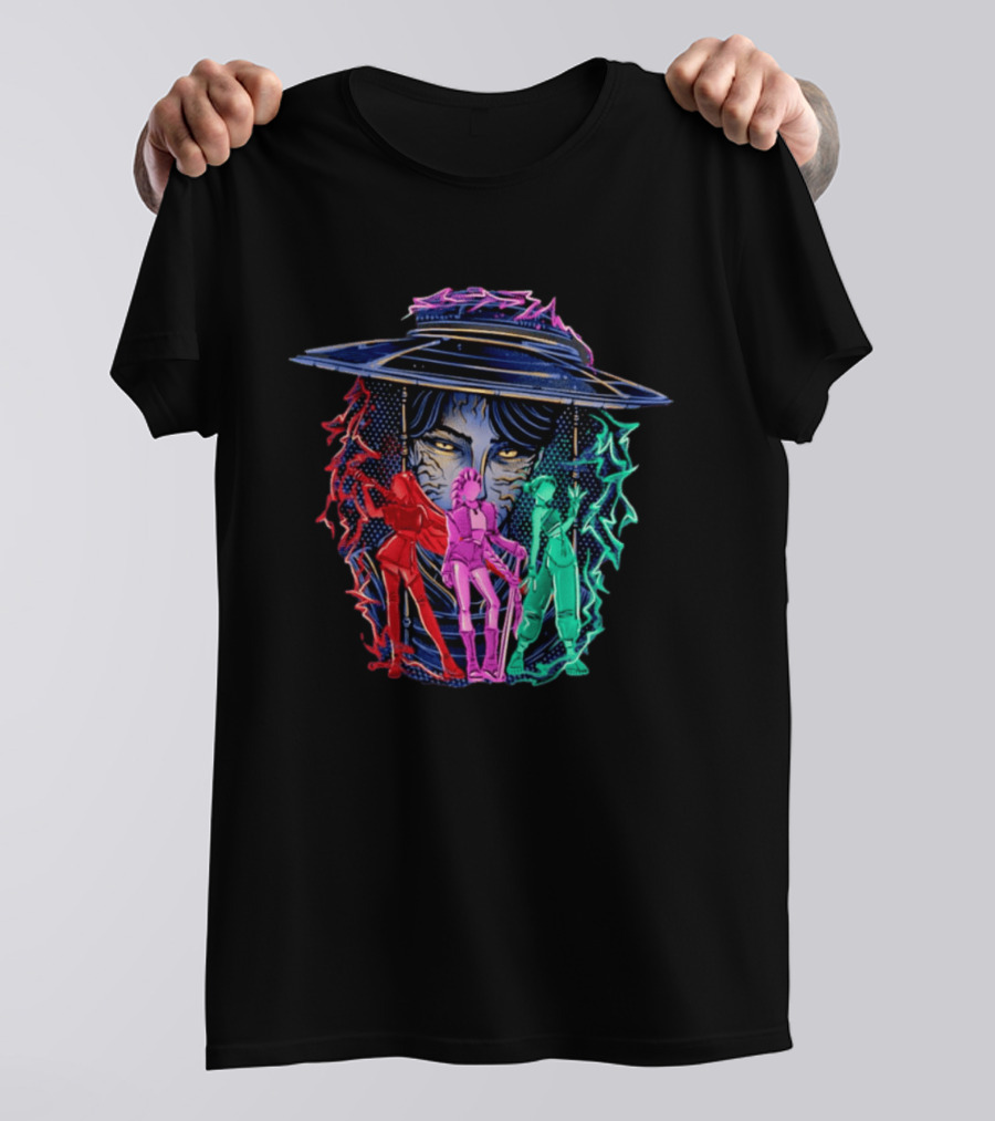 Original Hunt In Kpop Demon Huntrix Neon Warrior Trio T-Shirt