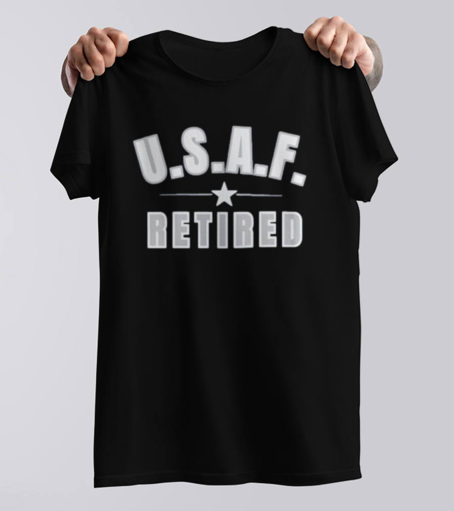 U.S.A.F. Retired Military Veteran Tribute Star T-Shirt