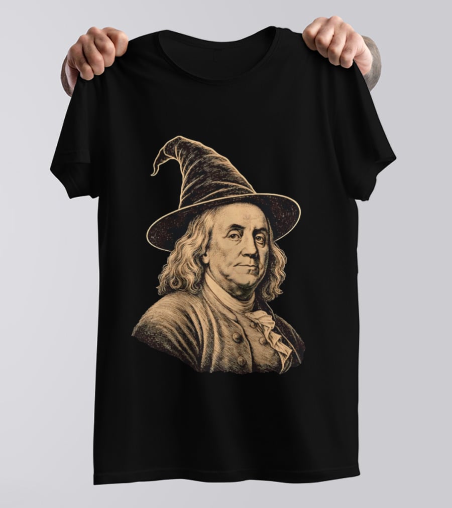 Wizard Benjamin Franklin Witch Hat T-Shirt
