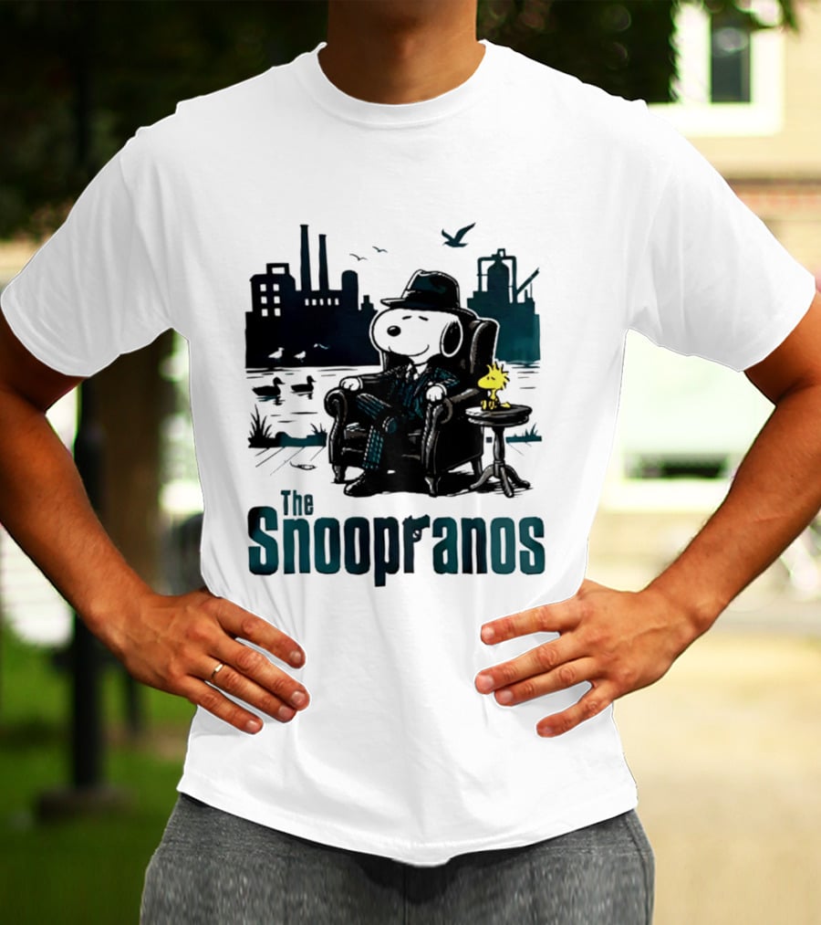 The Snoopranos Peanuts Snoopy Woodstock Mafia Scene T-Shirt
