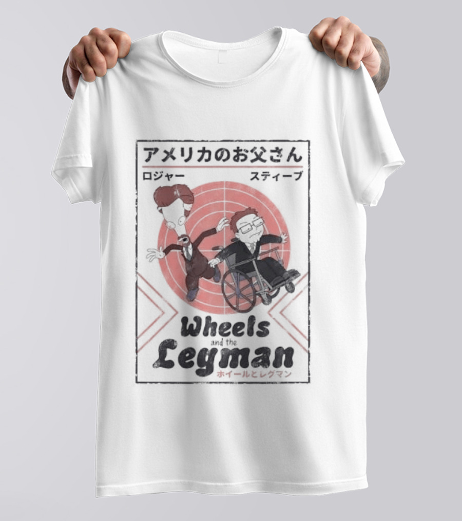 Wheels And The Legman Japanese Retro Style Characters T-Shirt