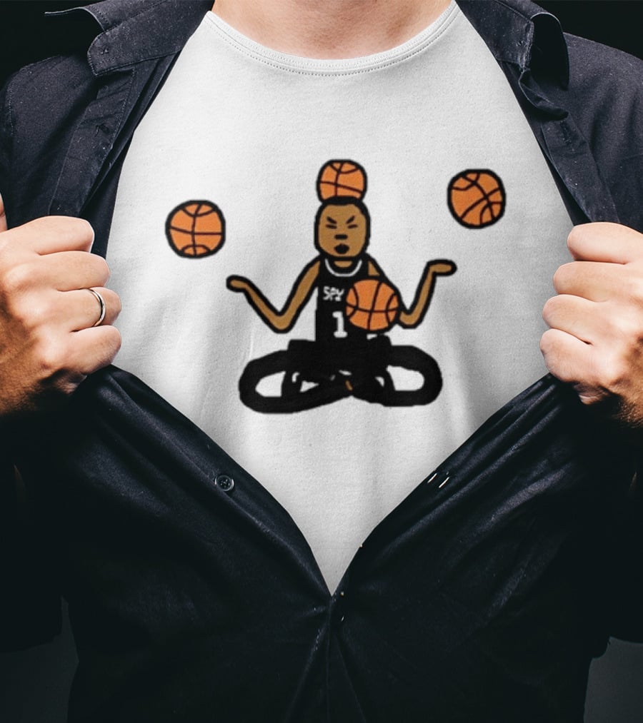 Monk Wemby Victor Wembanyama Juggling Basketballs San Antonio Spurs T-Shirt