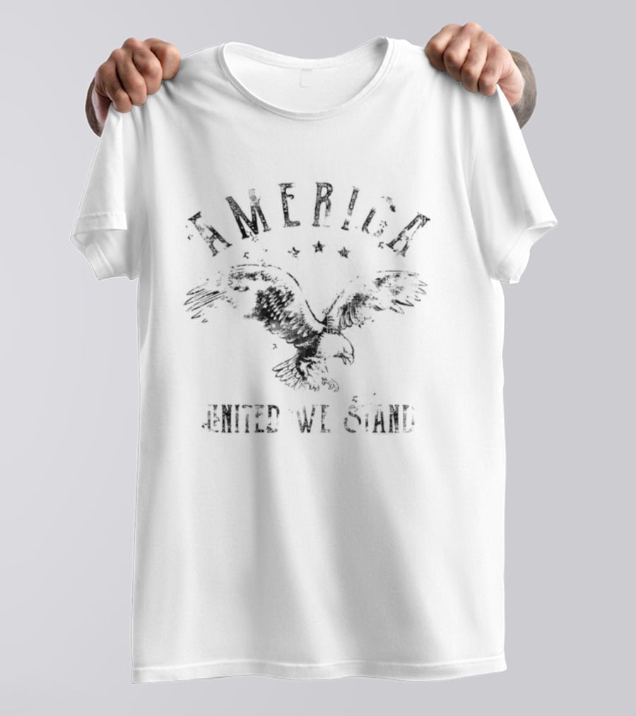 America United We Stand Bald Eagle T-Shirt