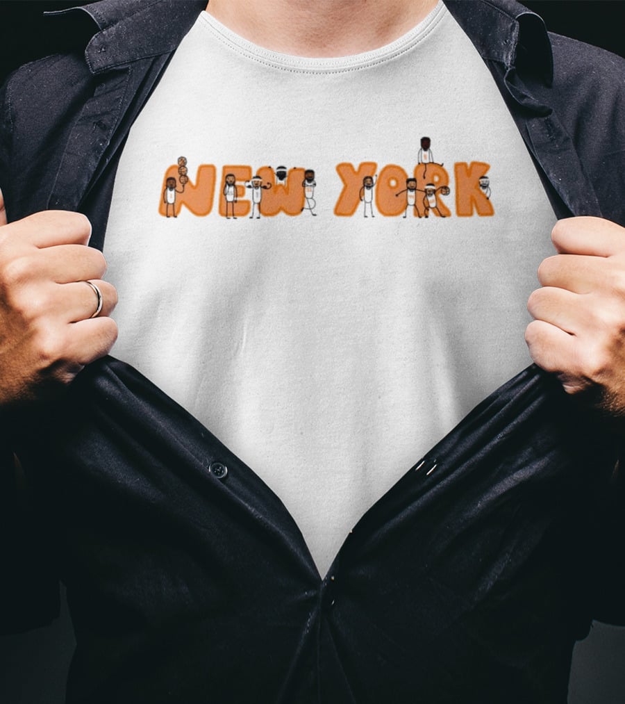 New York Knicks NBA Basketball Characters Team Spirit T-Shirt