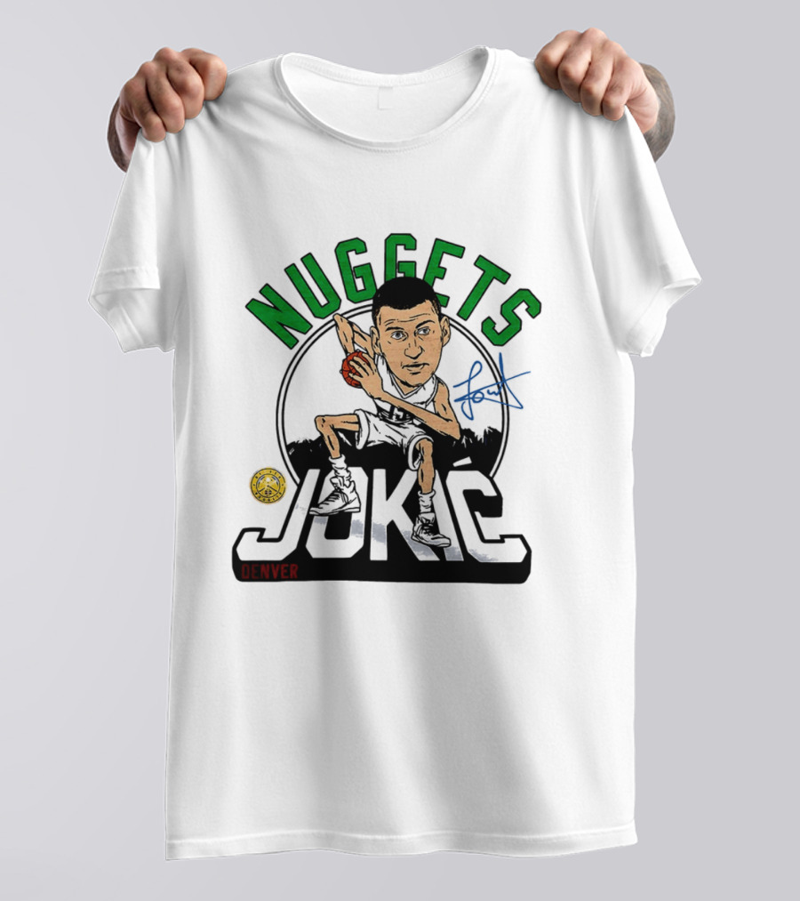 Nuggets Denver Jokic Basketball Caricature T-Shirt