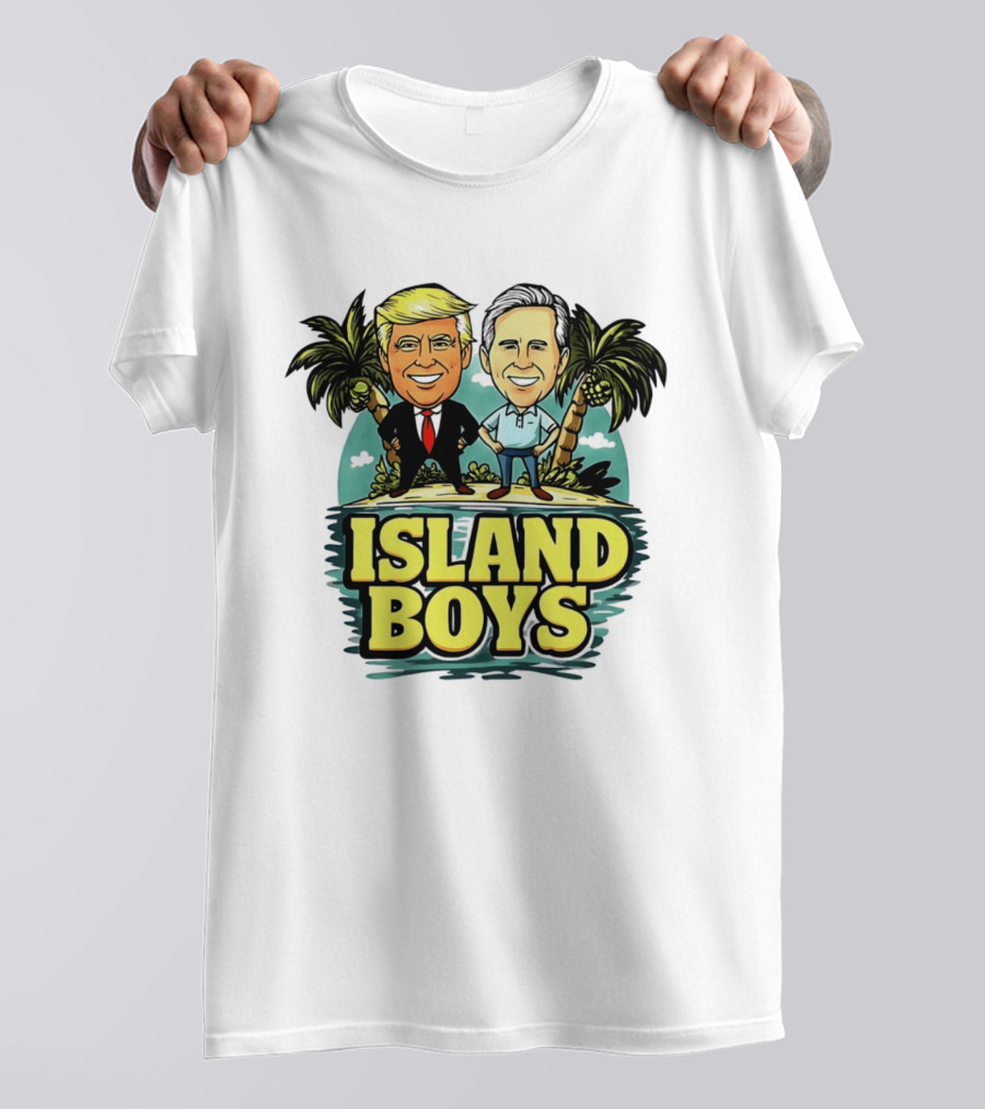 Donald Trump George W Bush Island Boys Presidents Palm Trees T-Shirt