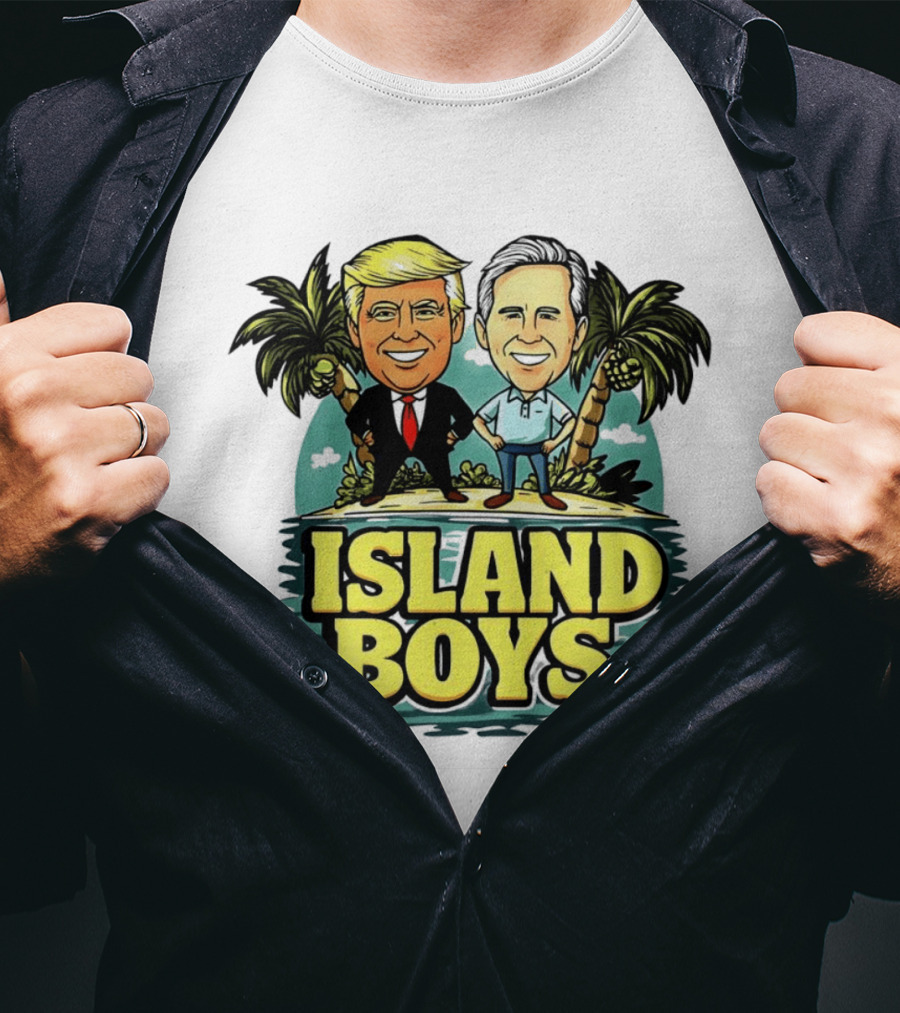 Donald Trump George W Bush Island Boys Presidents Palm Trees T-Shirt
