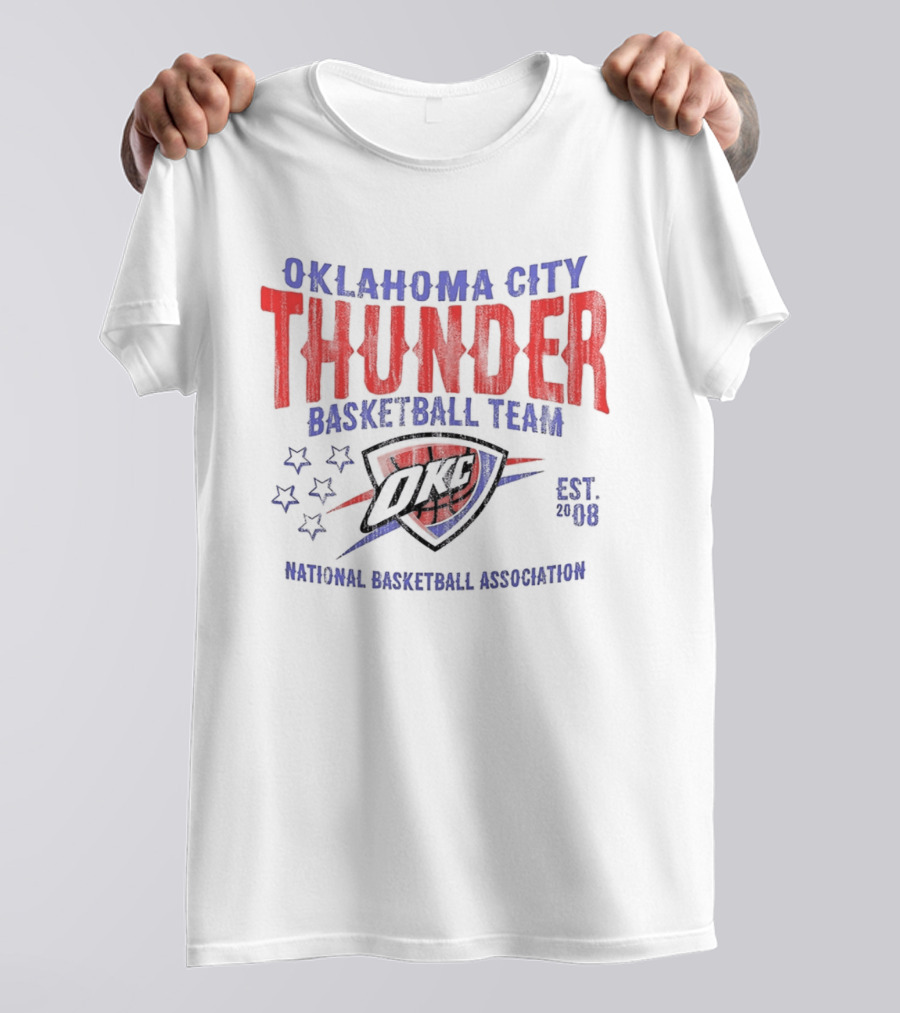 Oklahoma City Thunder Basketball Team National Basketball Association Est 2008 OKC T-Shirt