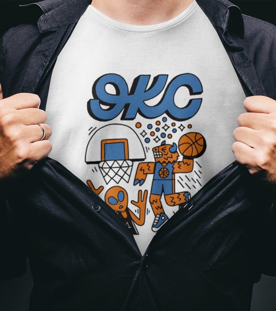 OKC Thunder Rumble Dunk Basketball T-Shirt