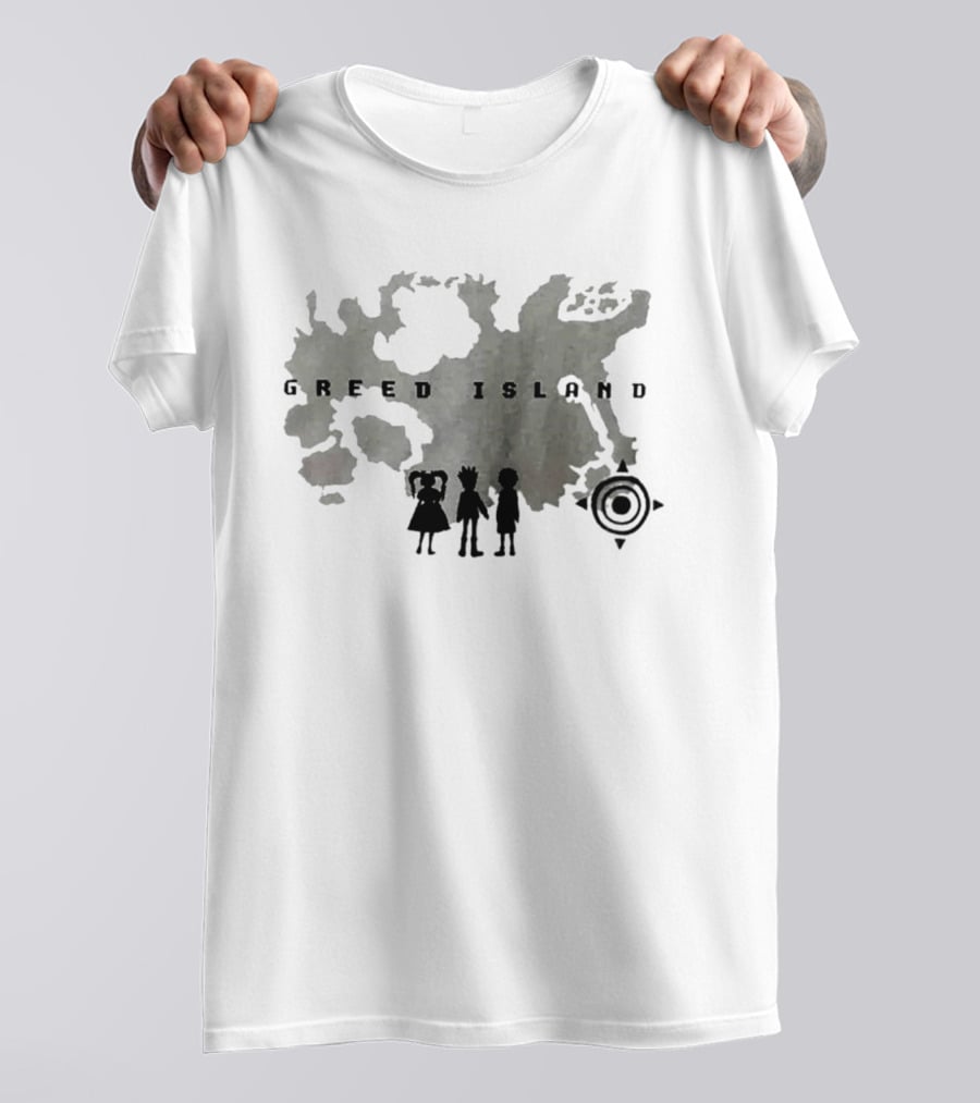 Hunter X Hunter Greed Island Characters Map And Compass T-Shirt