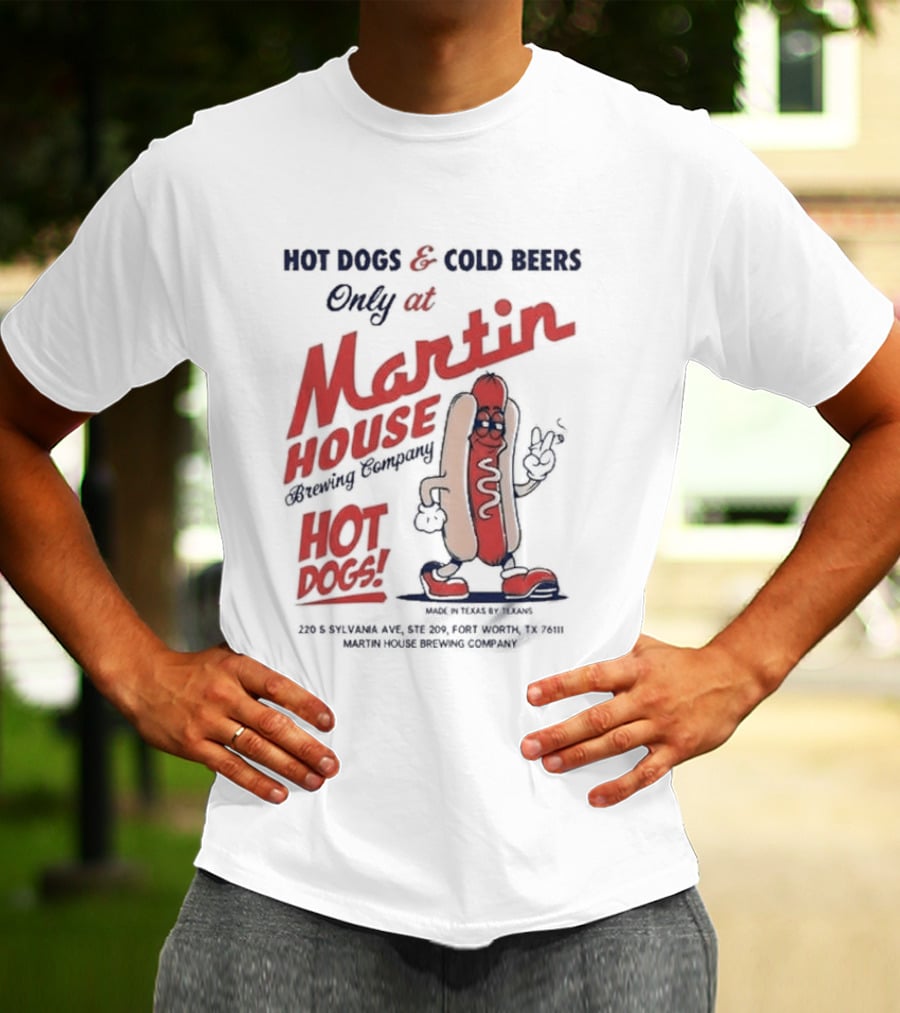 Martin House Brewing Company Hot Dogs Cold Beers Only At Glizzy Fest T-Shirt
