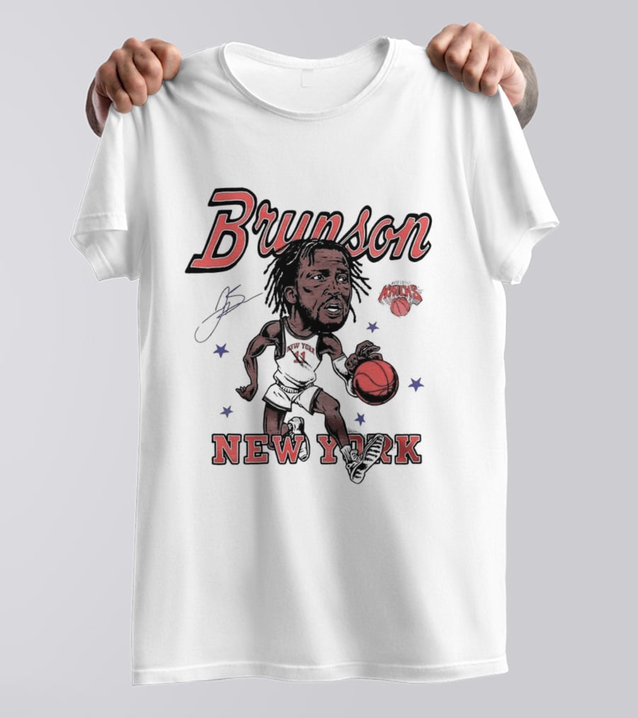 Brunson New York Knicks Basketball Caricature 2026 T-Shirt