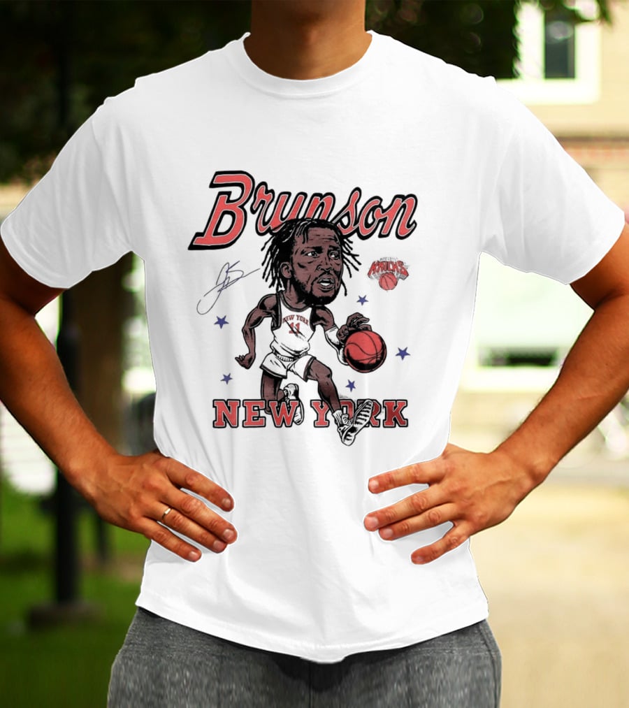 Brunson New York Knicks Basketball Caricature 2026 T-Shirt