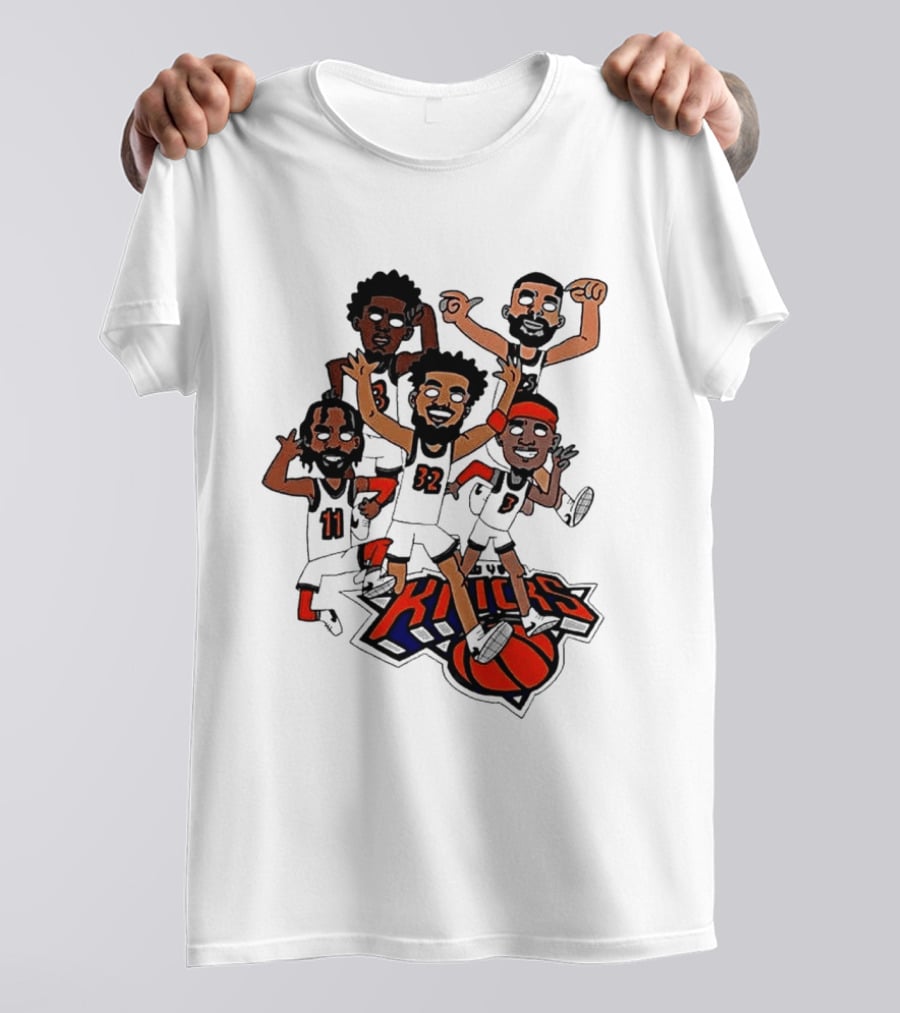 Premiun New York Knicks Future Champs 2026 NBA Cartoon Players T-Shirt