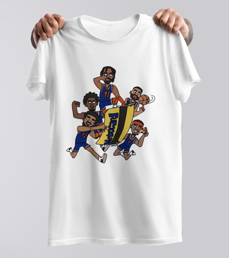 New York Basketball Team Subway Characters With Metocard T-Shirt