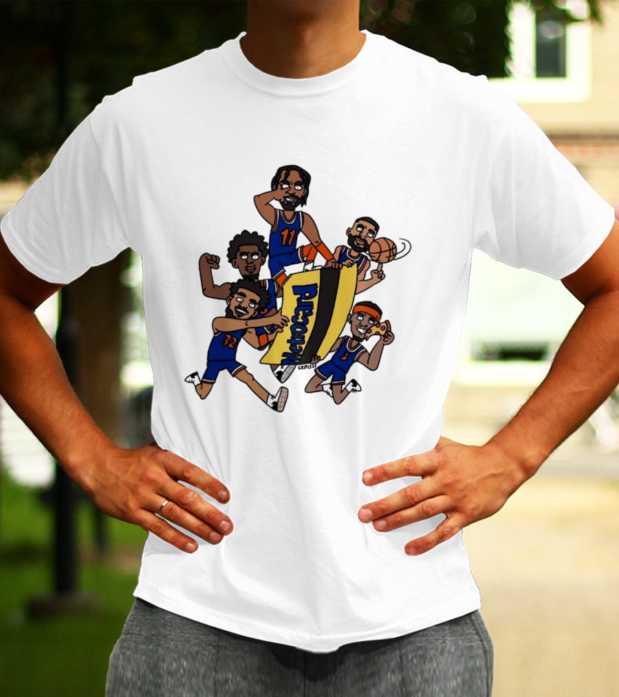 New York Basketball Team Subway Characters With Metocard T-Shirt