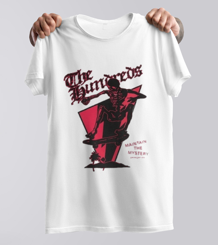 The Hundreds Skeleton Skateboarding Maintain The Mystery T-Shirt