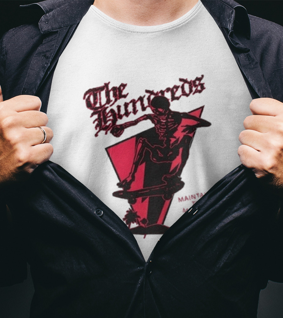 The Hundreds Skeleton Skateboarding Maintain The Mystery T-Shirt