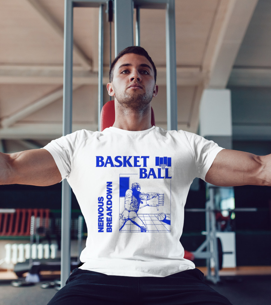 Basketball Nervous Breakdown Game Room Scene T-Shirt
