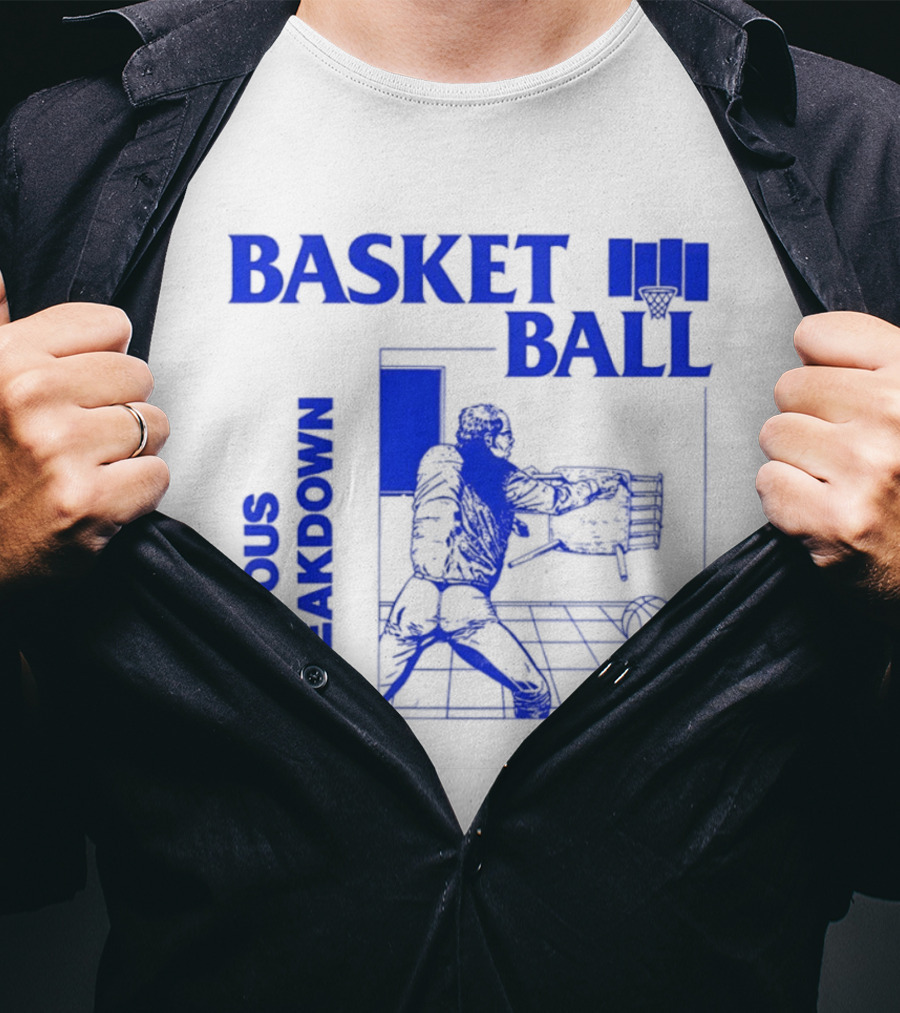 Basketball Nervous Breakdown Game Room Scene T-Shirt