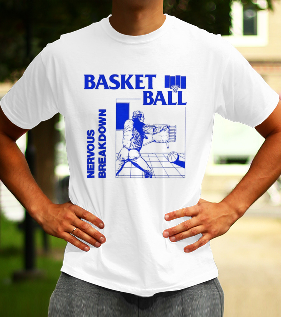 Basketball Nervous Breakdown Game Room Scene T-Shirt