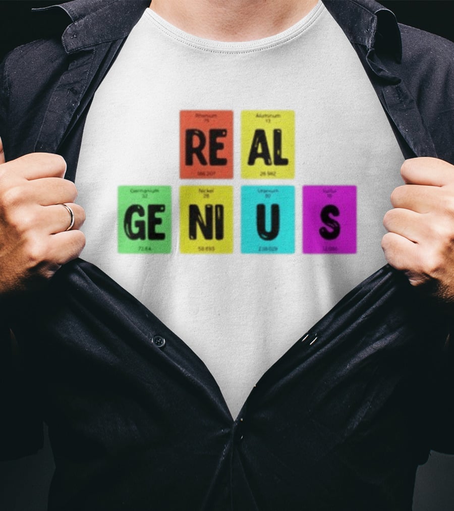Periodic Table Elements Rhenium Aluminum Germanium Nickel Uranium Sulfur T-Shirt