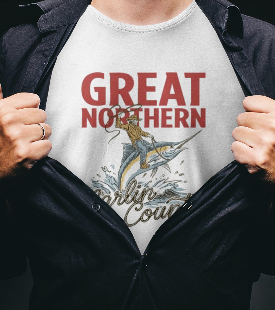 Great Northern Cowboy Riding Marlin Country Adventure T-Shirt