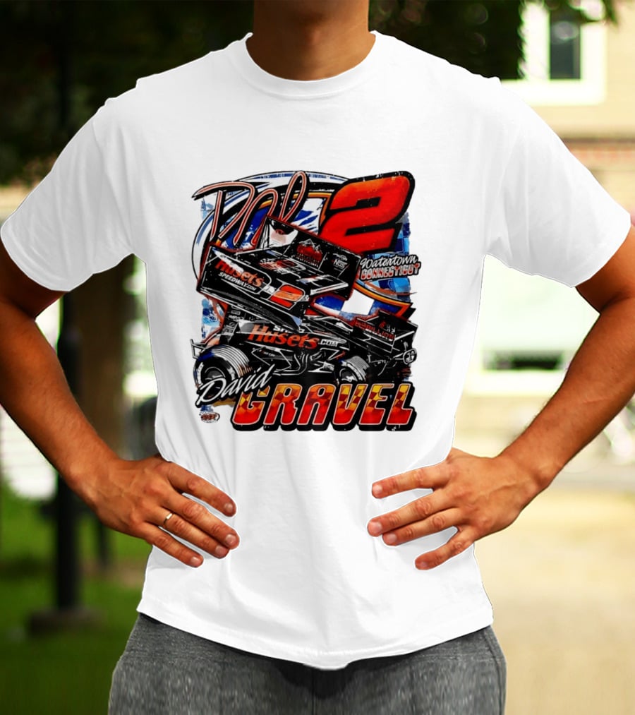 David Gravel Big Game Motorsports Sprint Car 2 Watertown Connecticut Huset's Speedway NOS T-Shirt
