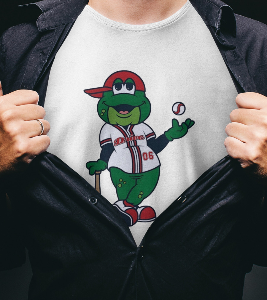 Greenville Drive Reedy Rip'it Frog Baseball Mascot 06 T-Shirt