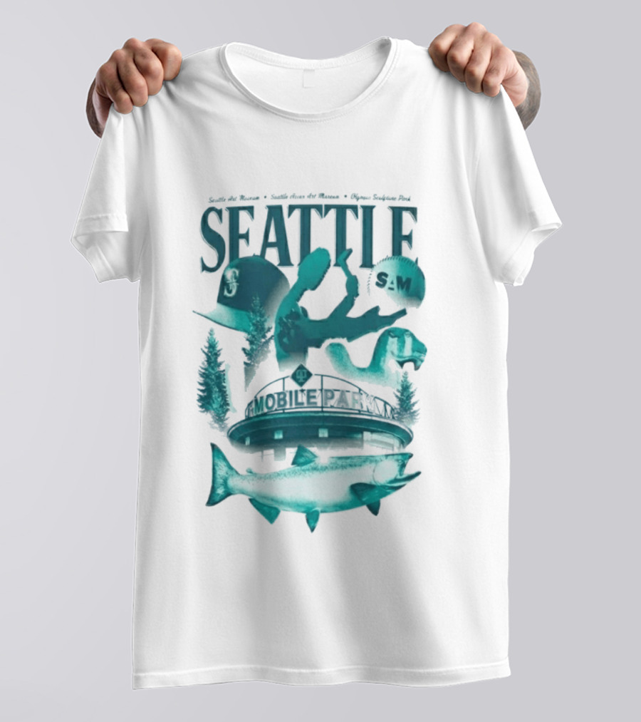 Seattle Mariners SAM Museum Olympic Sculpture Park Salmon T-Shirt