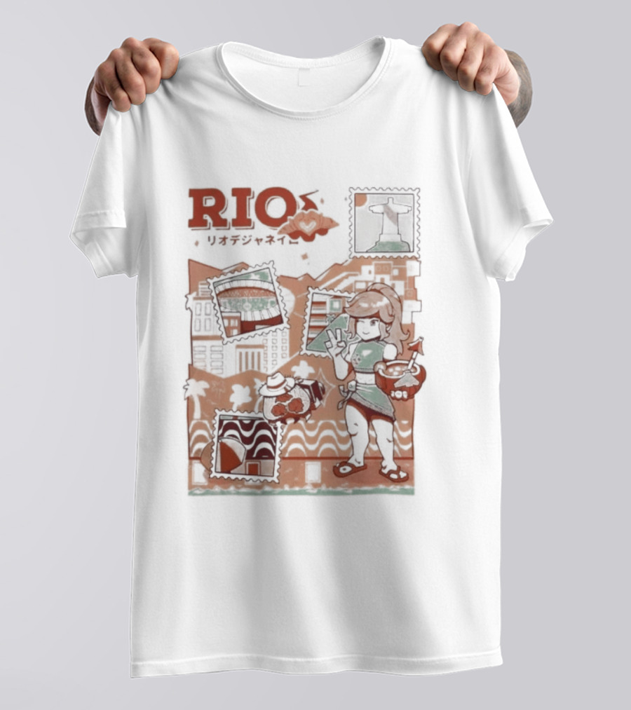 RIO Carnaval Starlight Flip Flops Heyra Vieira T-Shirt