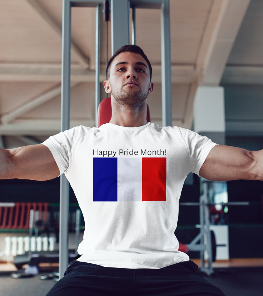 Happy Pride Month France Flag Celebration T-Shirt