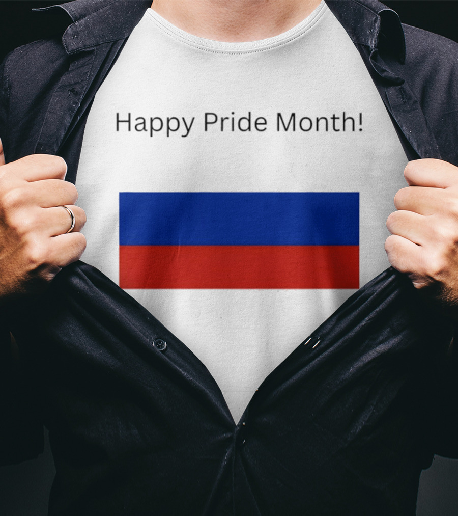 Happy Pride Month Celebration Russia Flag T-Shirt