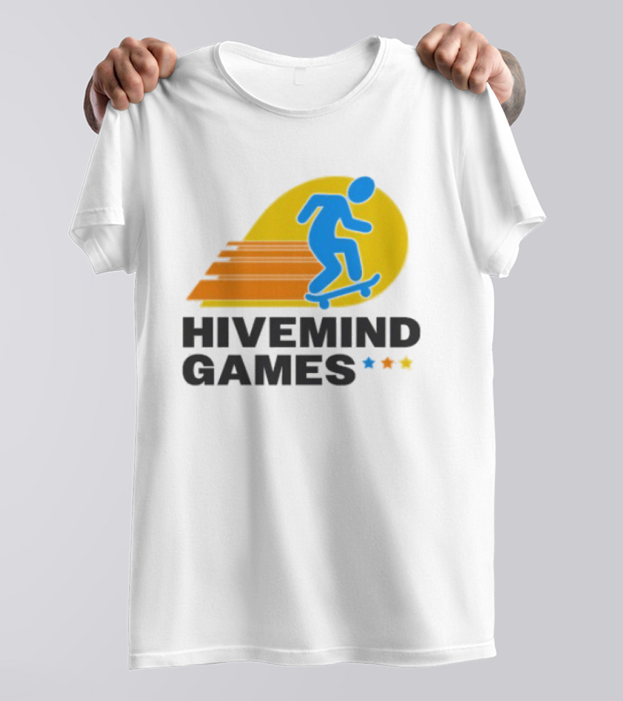 Hivemind Games Skateboarding Dynamic Motion With Shooting Stars T-Shirt