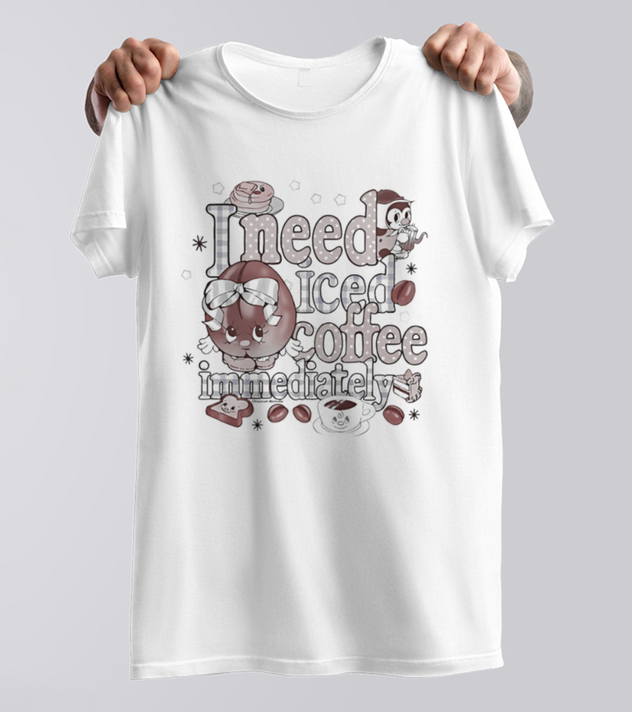 Iced Coffee Lover's Essential Starry Morning Boost T-Shirt