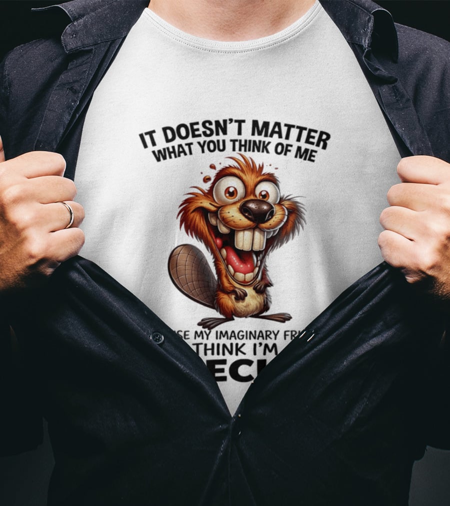 It Doesn't Matter What You Think Of Me Because My Imaginary Friends Think I'm Special Cartoon T-Shirt