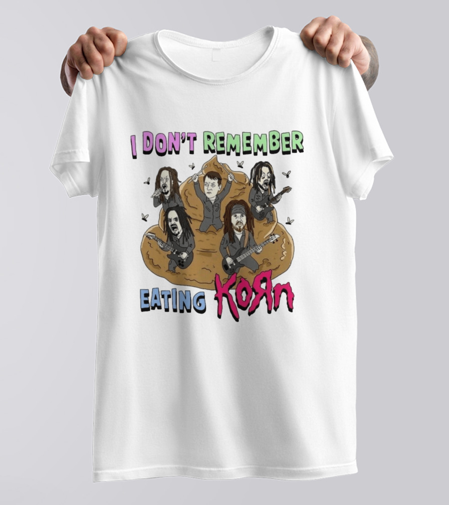 I Don't Remember Eating KoRn Band Parody Cartoon Characters T-Shirt