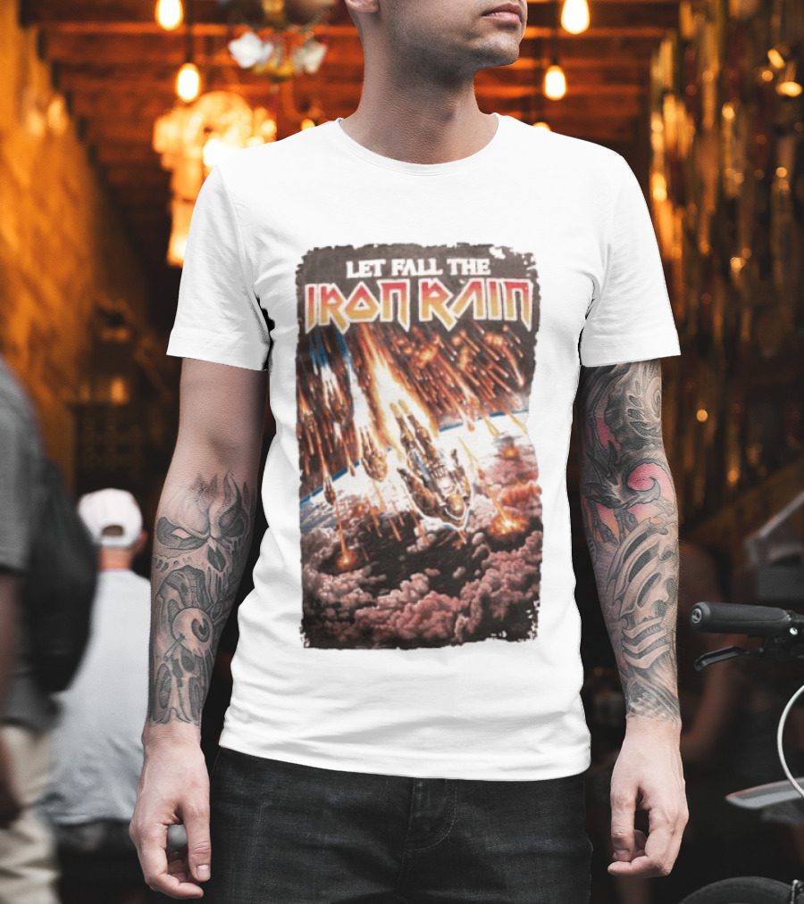Let Fall The Iron Rain Outer Space Meteor Invasion Explosion T-Shirt