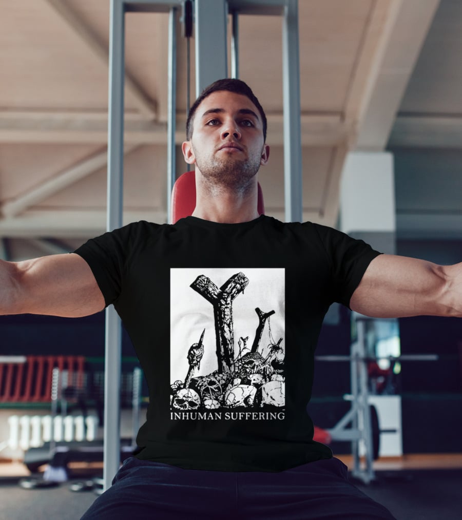 Death Metal Black Metal Extreme Metal Gothic Inhuman Suffering Skulls Swords T-Shirt