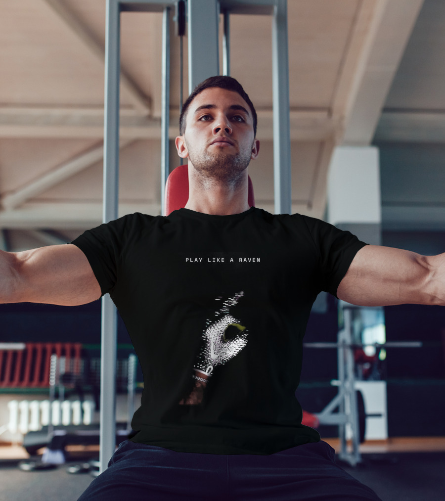 Play Like A Raven Baltimore Ravens X Drake Iceman Diamond Chain Football Collaboration T-Shirt