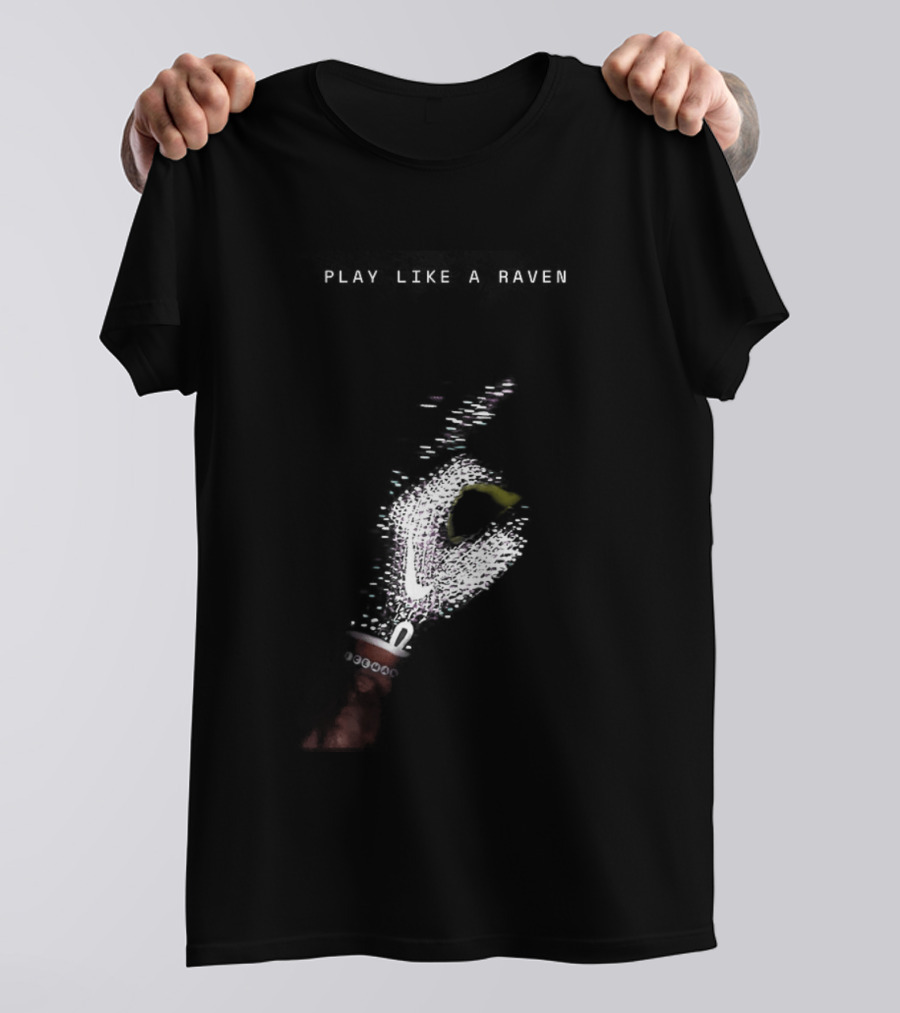 Play Like A Raven Baltimore Ravens X Drake Iceman Diamond Chain Football Collaboration T-Shirt