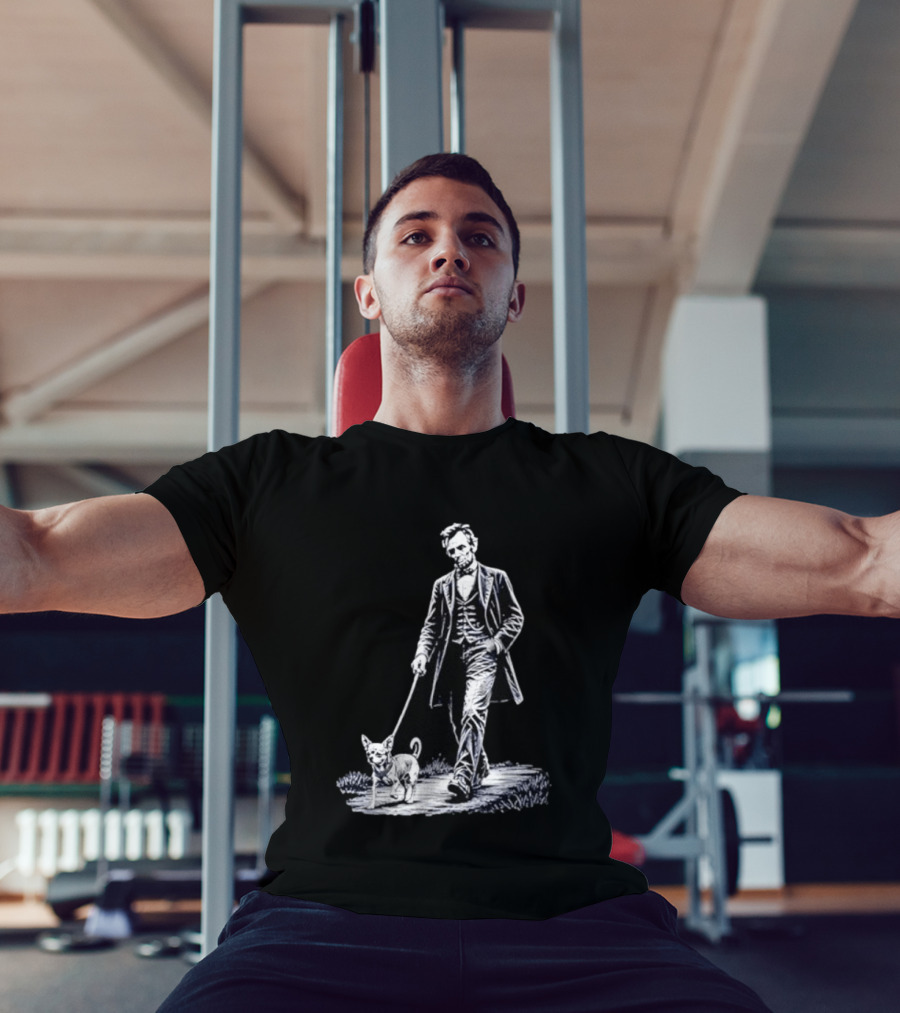 Abraham Lincoln Walking Chihuahua For USA 250th Anniversary Celebration T-Shirt