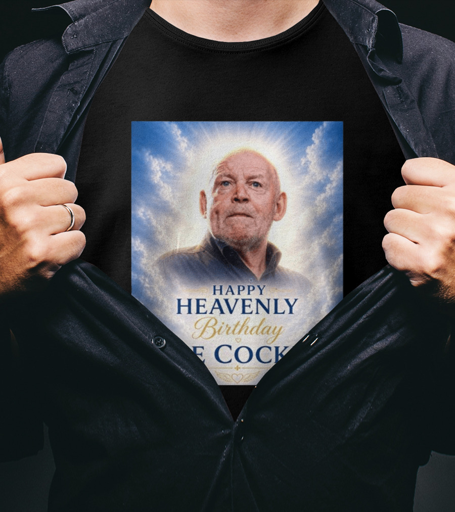 Happy Heavenly Birthday Joe Cocker Cloud Background Halo T-Shirt