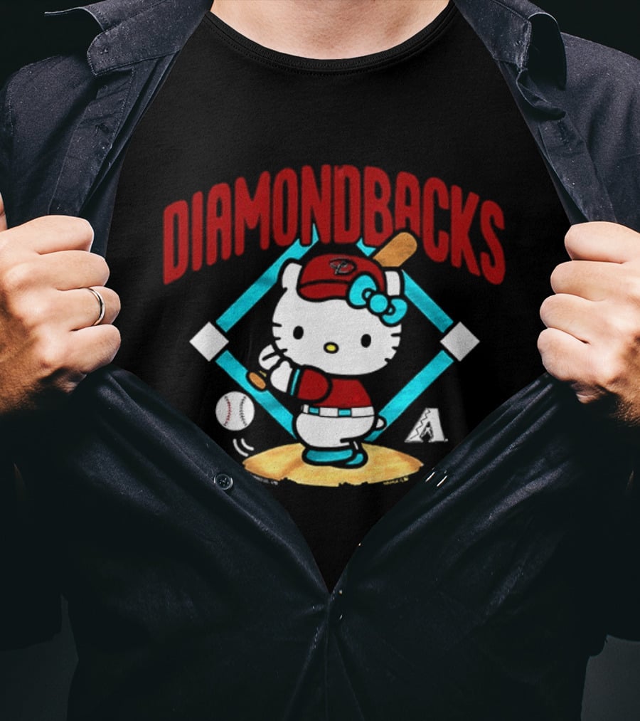 Hello Kitty Arizona Diamondbacks Baseball 2026 MLB Diamondbacks T-Shirt