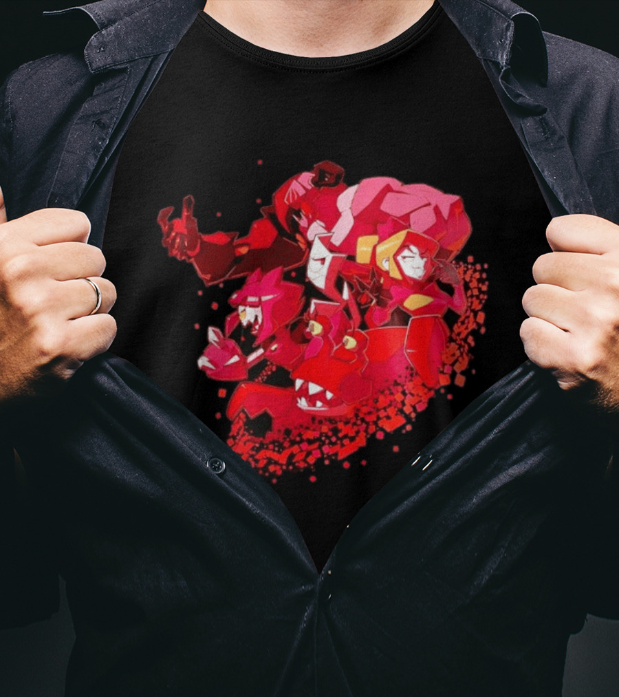 Syntax Gameoverse Characters Explosion Video Game T-Shirt
