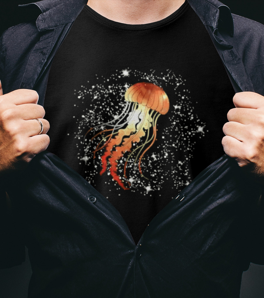 Cosmic Celestial Jellyfish Sea T-Shirt