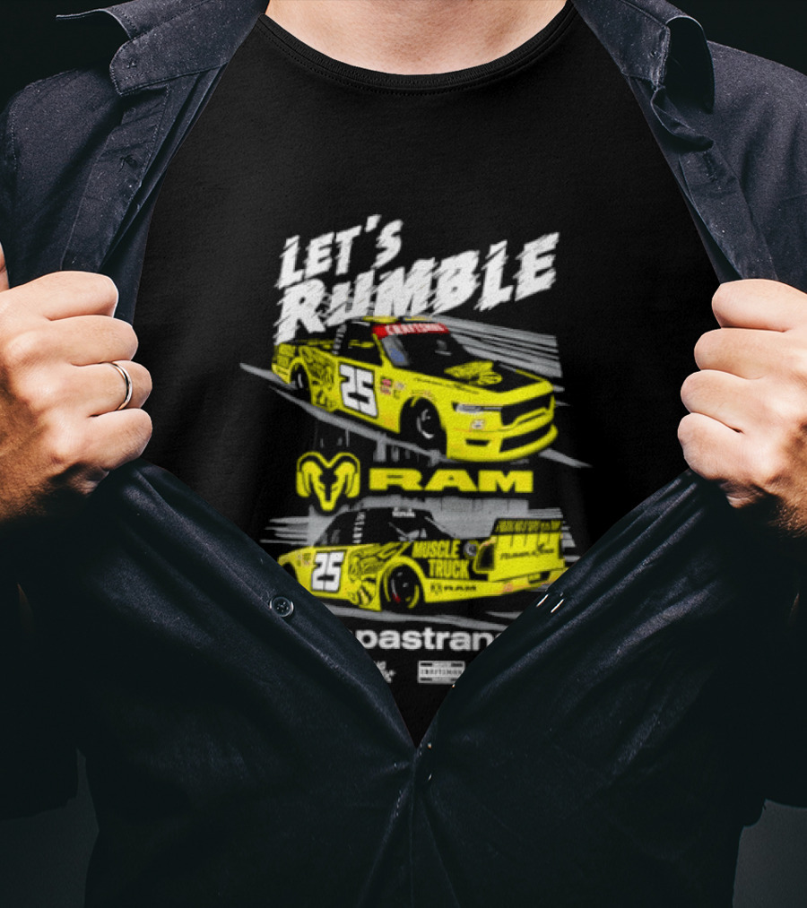 Let's Rumble RAM Travis Pastrana 25 Muscle Truck Racing T-Shirt